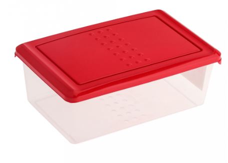 Контейнер для продуктов квадратный RUBY 1,05л (красный)